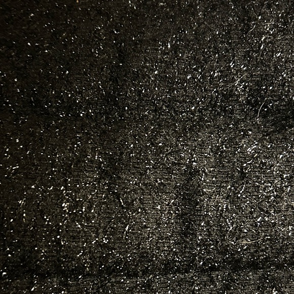 Diane Von Furstenberg Black Hall Sparkle Glitter Puffer Coat Jacket Small NWT - Picture 6 of 9